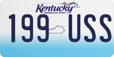 KY license plate 199USS