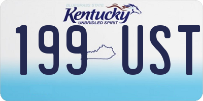 KY license plate 199UST