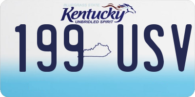 KY license plate 199USV