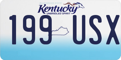 KY license plate 199USX