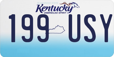 KY license plate 199USY
