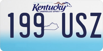 KY license plate 199USZ