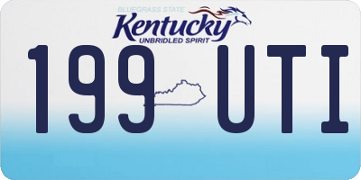 KY license plate 199UTI