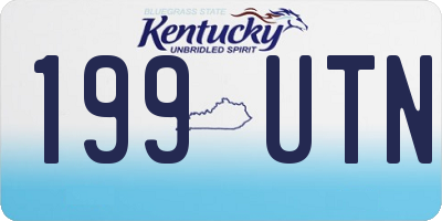 KY license plate 199UTN