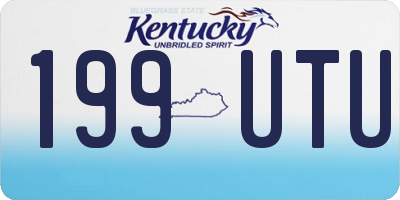 KY license plate 199UTU