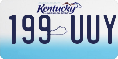 KY license plate 199UUY