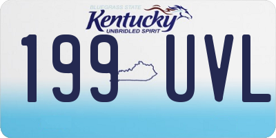 KY license plate 199UVL