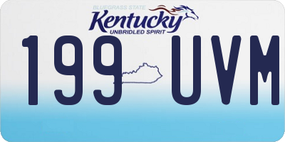 KY license plate 199UVM