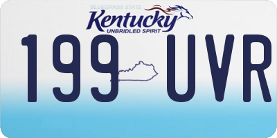 KY license plate 199UVR
