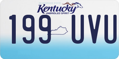 KY license plate 199UVU