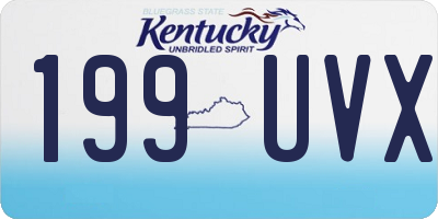 KY license plate 199UVX