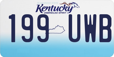 KY license plate 199UWB