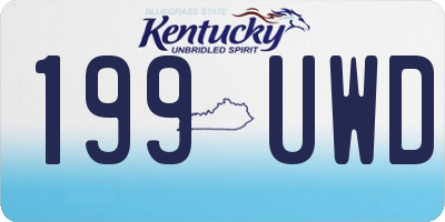 KY license plate 199UWD