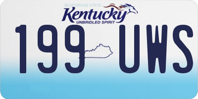 KY license plate 199UWS