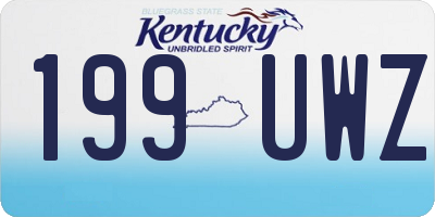 KY license plate 199UWZ