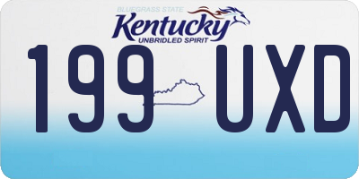 KY license plate 199UXD