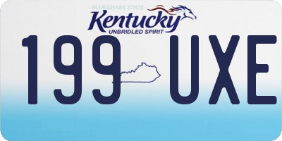 KY license plate 199UXE