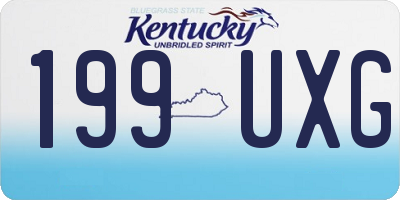 KY license plate 199UXG