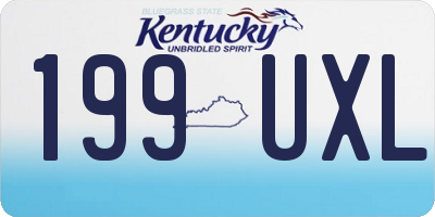 KY license plate 199UXL