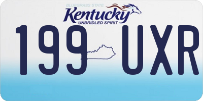 KY license plate 199UXR