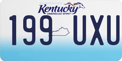 KY license plate 199UXU