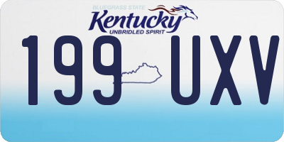 KY license plate 199UXV