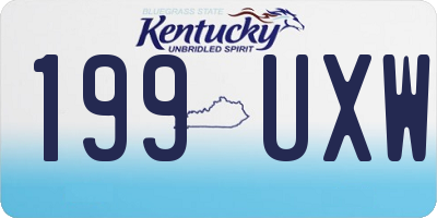 KY license plate 199UXW