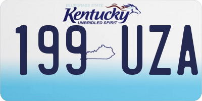 KY license plate 199UZA