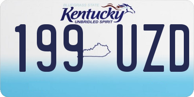 KY license plate 199UZD