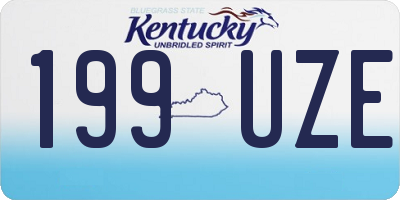 KY license plate 199UZE