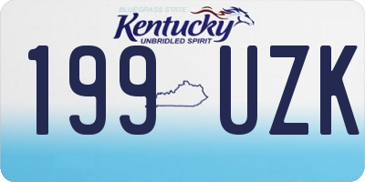 KY license plate 199UZK
