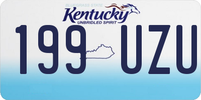 KY license plate 199UZU