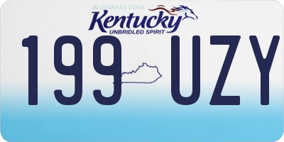 KY license plate 199UZY