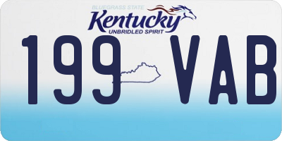 KY license plate 199VAB