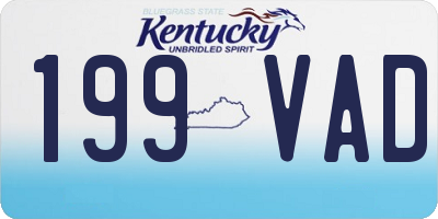 KY license plate 199VAD