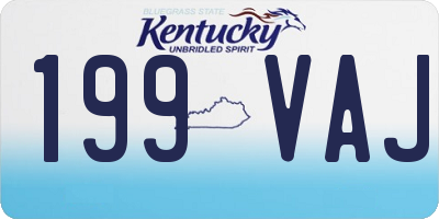 KY license plate 199VAJ