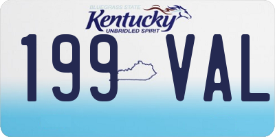 KY license plate 199VAL