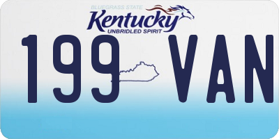 KY license plate 199VAN