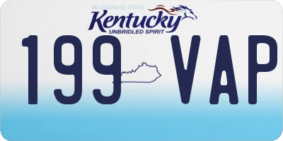 KY license plate 199VAP