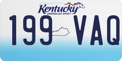 KY license plate 199VAQ