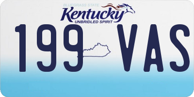 KY license plate 199VAS