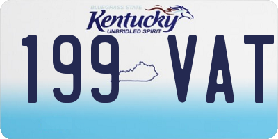 KY license plate 199VAT