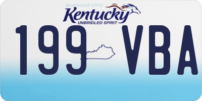 KY license plate 199VBA