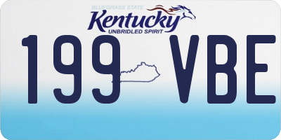 KY license plate 199VBE