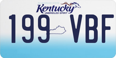 KY license plate 199VBF