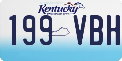 KY license plate 199VBH