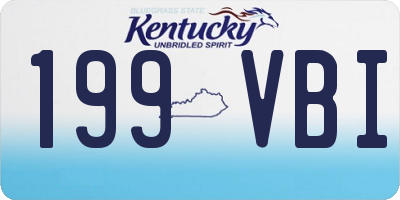 KY license plate 199VBI