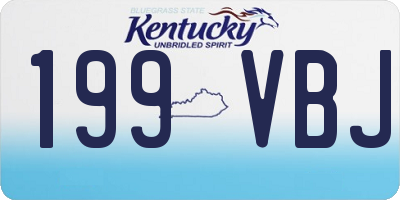 KY license plate 199VBJ