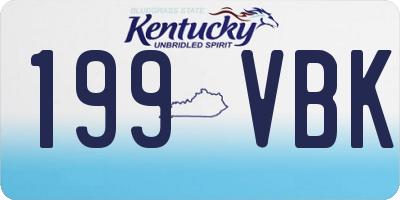 KY license plate 199VBK