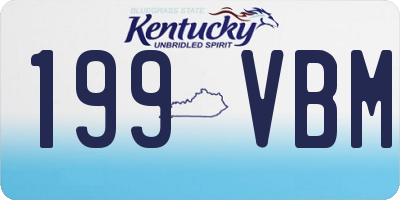 KY license plate 199VBM